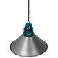 Meyda Lighting Muncie 12" Industrial Steel Pendant Light With Peacock Blue Insulator