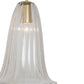 Meyda Lighting Murano 8" Satin Gold Southland Mini Pendant Light With Clear Shade Glass