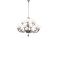 Meyda Lighting Murano Almaden 49" 18-Light Polished Nickel Southland Chandelier With White Fabric Shade