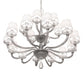 Meyda Lighting Murano Almaden 49" 18-Light Polished Nickel Southland Chandelier With White Fabric Shade