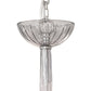 Meyda Lighting Murano Almaden 49" 18-Light Polished Nickel Southland Chandelier With White Fabric Shade