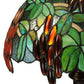 Meyda Lighting Murlo 25" 2-Light Mahogany Bronze Table Lamp With Green And Nut Brown Shade Glass