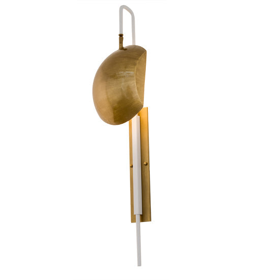 Meyda Lighting Muschel 8" LED Antique Brass Wall Sconce