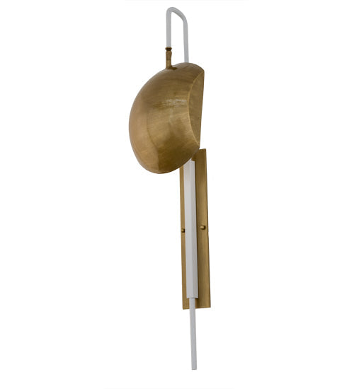 Meyda Lighting Muschel 8" LED Antique Brass Wall Sconce
