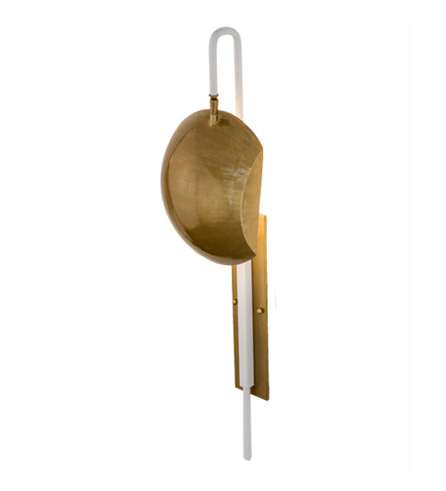 Meyda Lighting Muschel 8" LED Antique Brass Wall Sconce