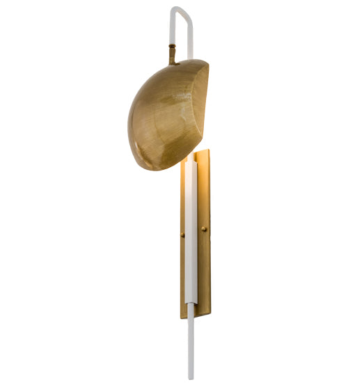 Meyda Lighting Muschel 8" LED Antique Brass Wall Sconce