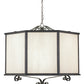 Meyda Lighting Musetta 53" 8-Light Antique Iron Gate Pendant Light With White Fleshtone Idalight Shade Glass