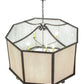 Meyda Lighting Musetta 53" 8-Light Antique Iron Gate Pendant Light With White Fleshtone Idalight Shade Glass