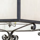 Meyda Lighting Musetta 53" 8-Light Antique Iron Gate Pendant Light With White Fleshtone Idalight Shade Glass