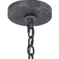 Meyda Lighting Musetta 53" 8-Light Antique Iron Gate Pendant Light With White Fleshtone Idalight Shade Glass