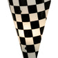 Meyda Lighting My Brother Mario 12" Nickel Wall Sconce With Black and White Checker Shade Glass