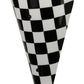 Meyda Lighting My Brother Mario 12" Nickel Wall Sconce With Black and White Checker Shade Glass