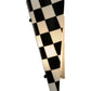 Meyda Lighting My Brother Mario 12" Nickel Wall Sconce With Black and White Checker Shade Glass