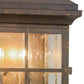 Meyda Lighting Myles 8" 2-Light Gilded Tobacco Lantern Wall Sconce With Clear Seeded Shade Glass