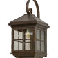Meyda Lighting Myles 8" Gilded Tobacco Wall Sconce With Clear Seeded Shade Glass