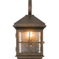 Meyda Lighting Myles 8" Gilded Tobacco Wall Sconce With Clear Seeded Shade Glass