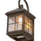 Meyda Lighting Myles 8" Gilded Tobacco Wall Sconce With Clear Seeded Shade Glass