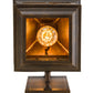 Meyda Lighting Myles 8" Gilded Tobacco Wall Sconce With Clear Seeded Shade Glass
