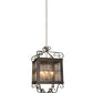 Meyda Lighting Myra 48" 8-Light French Bronze Lantern Pendant Light With Clear Seeded Shade Glass