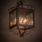 Meyda Lighting Myra 48" 8-Light French Bronze Lantern Pendant Light With Clear Seeded Shade Glass