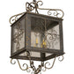 Meyda Lighting Myra 48" 8-Light French Bronze Lantern Pendant Light With Clear Seeded Shade Glass