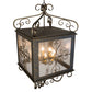 Meyda Lighting Myra 48" 8-Light French Bronze Lantern Pendant Light With Clear Seeded Shade Glass