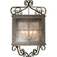 Meyda Lighting Myra 48" 8-Light French Bronze Lantern Pendant Light With Clear Seeded Shade Glass