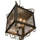 Meyda Lighting Myra 48" 8-Light French Bronze Lantern Pendant Light With Clear Seeded Shade Glass