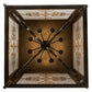 Meyda Lighting Myra 48" 8-Light French Bronze Lantern Pendant Light With Clear Seeded Shade Glass