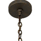 Meyda Lighting Myra 48" 8-Light French Bronze Lantern Pendant Light With Clear Seeded Shade Glass