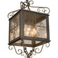 Meyda Lighting Myra 48" 8-Light French Bronze Lantern Pendant Light With Clear Seeded Shade Glass