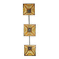 Meyda Lighting NUEVO 63" 3-Light Craftsman Brown Mission Island Pendant Light With Multi-Colored Shade Glass