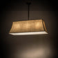 Meyda Lighting Nadine 36" 3-Light Antique Copper Island Pendant Light With Beige Burlap Textrene Shade