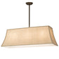 Meyda Lighting Nadine 36" 3-Light Antique Copper Island Pendant Light With Beige Burlap Textrene Shade
