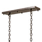 Meyda Lighting Nadine 48" 6-Light Bronze Metallic Island Pendant Light With Angelwing Idalight Shade