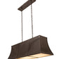 Meyda Lighting Nadine 48" 6-Light Bronze Metallic Island Pendant Light With Angelwing Idalight Shade
