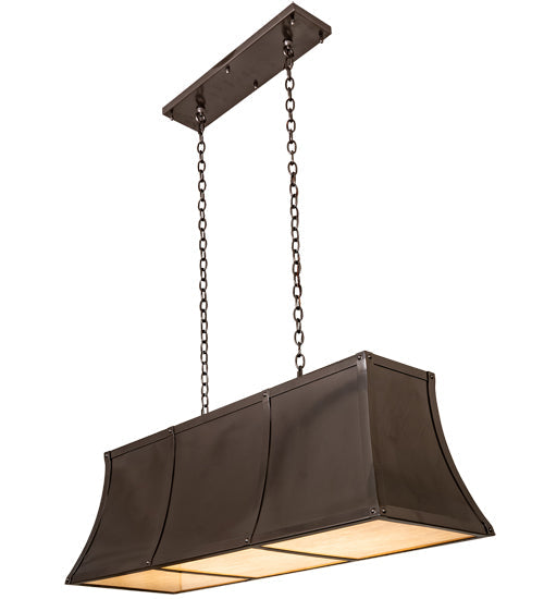 Meyda Lighting Nadine 48" 6-Light Bronze Metallic Island Pendant Light With Angelwing Idalight Shade