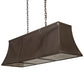 Meyda Lighting Nadine 48" 6-Light Bronze Metallic Island Pendant Light With Angelwing Idalight Shade