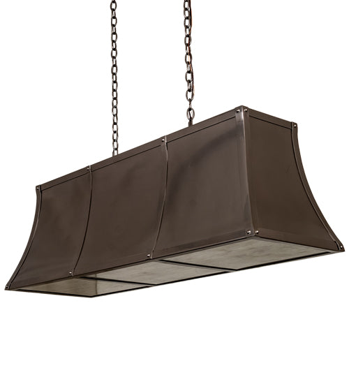 Meyda Lighting Nadine 48" 6-Light Bronze Metallic Island Pendant Light With Angelwing Idalight Shade
