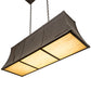 Meyda Lighting Nadine 48" 6-Light Bronze Metallic Island Pendant Light With Angelwing Idalight Shade