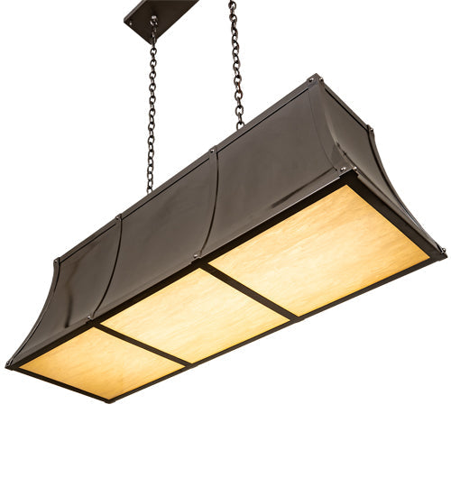 Meyda Lighting Nadine 48" 6-Light Bronze Metallic Island Pendant Light With Angelwing Idalight Shade