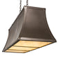 Meyda Lighting Nadine 48" 6-Light Bronze Metallic Island Pendant Light With Angelwing Idalight Shade