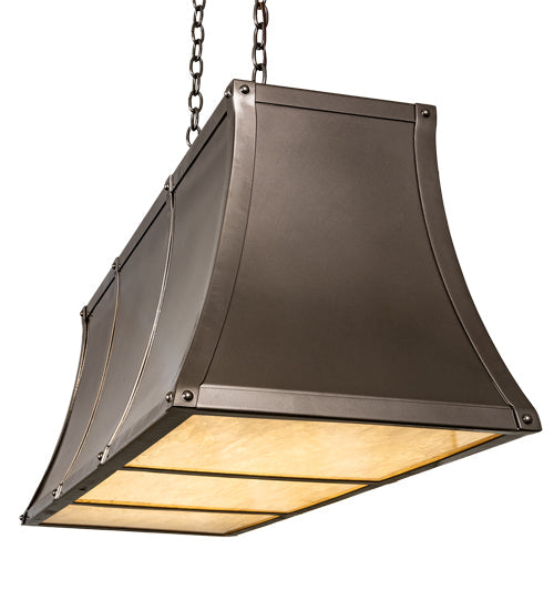 Meyda Lighting Nadine 48" 6-Light Bronze Metallic Island Pendant Light With Angelwing Idalight Shade