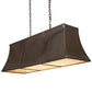 Meyda Lighting Nadine 48" 6-Light Bronze Metallic Island Pendant Light With Angelwing Idalight Shade