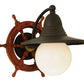 Meyda Lighting Nautical 13" Oil Rubbed Bronze Wall Sconce With White Shade Glass