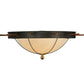 Meyda Lighting Nautical 74" 12-Light Oil Rubbed Bronze Flush Mount Light With Beige Shade Glass