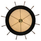 Meyda Lighting Nautical 74" 12-Light Oil Rubbed Bronze Flush Mount Light With Beige Shade Glass