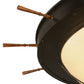 Meyda Lighting Nautical 74" 12-Light Oil Rubbed Bronze Flush Mount Light With Beige Shade Glass