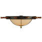 Meyda Lighting Nautical 74" 12-Light Oil Rubbed Bronze Flush Mount Light With Whitestone Idalight Shade