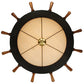 Meyda Lighting Nautical 74" 12-Light Oil Rubbed Bronze Flush Mount Light With Whitestone Idalight Shade